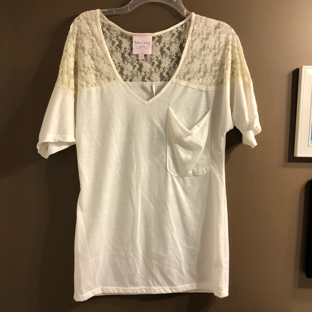 Romeo and Juliet couture cream shirt